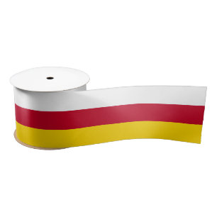 North Ossetia Flag Satin Ribbon