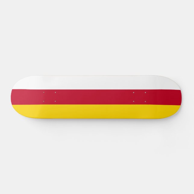 North Ossetia Flag Skateboard (Horz)