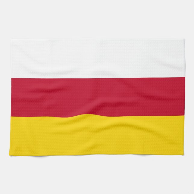 North Ossetia Flag Tea Towel (Horizontal)