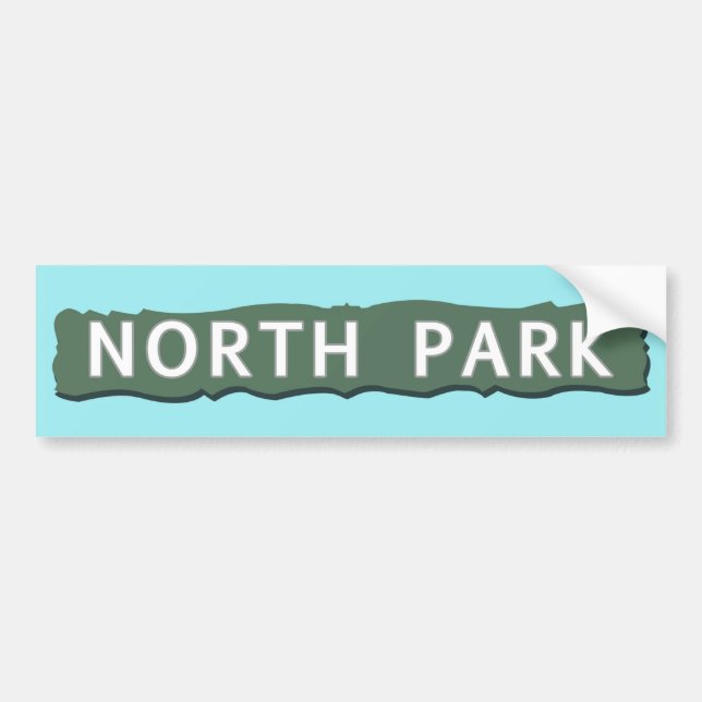 North Park Sign Bumper Sticker (Front)
