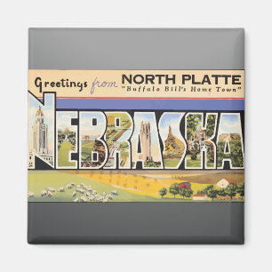 North Plate "Buffalo Bill'S Home Town" Nebraska, V Magnet