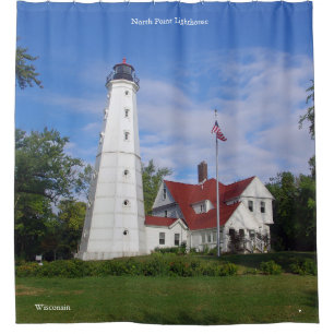 North Point Lighthouse shower curtain
