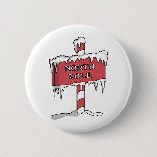 North Pole 6 Cm Round Badge