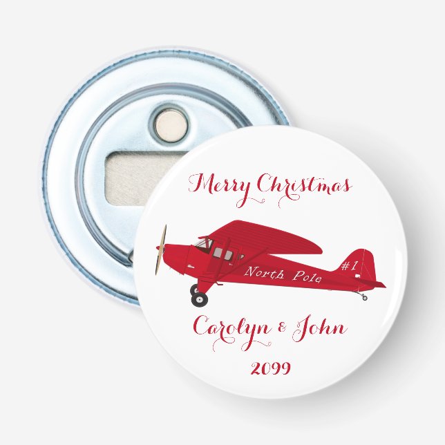 North Pole Aeroplane Beer Soda Bottle Opener (Front)