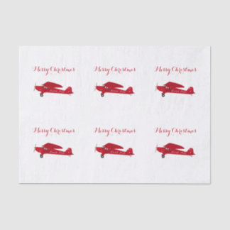 North Pole Aeroplane Christmas Tissue Paper