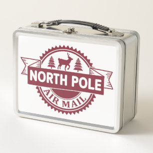 North Pole Air Mail Metal Lunch Box