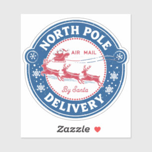 North Pole Air Mail Stamp