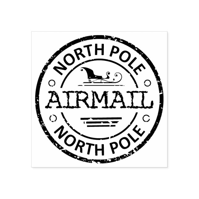 NORTH POLE AIRMAIL RUBBER STAMP (Imprint)