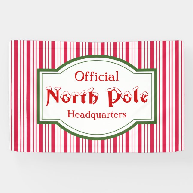 North Pole Banner Sign (Horizontal)