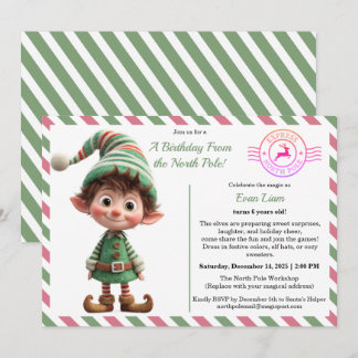 North Pole Birthday Magic | Enchanted Elf Invitation