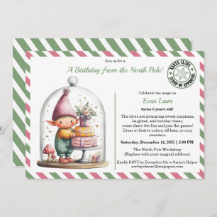 North Pole Birthday Magic   Enchanted Elf Invitation