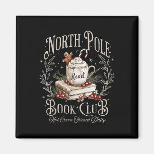 North Pole Book Club Christmas Bookish Xmas Books Magnet