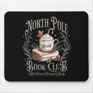 North Pole Book Club Christmas Bookish Xmas Books Mouse Mat