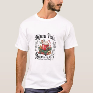 North Pole Book Club Hot Cocoa Christmas T-Shirt