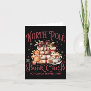 North Pole Book Club Hot Cocoa Reindeer Librarians Card