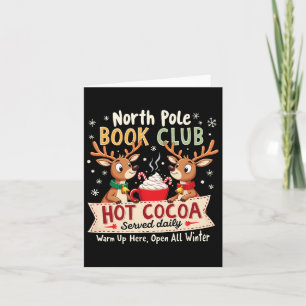North Pole Book Club Hot Cocoa Served Daily Xmas R Card