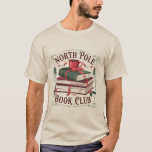 North Pole Book Club Librarian Bookish Reading T-Shirt