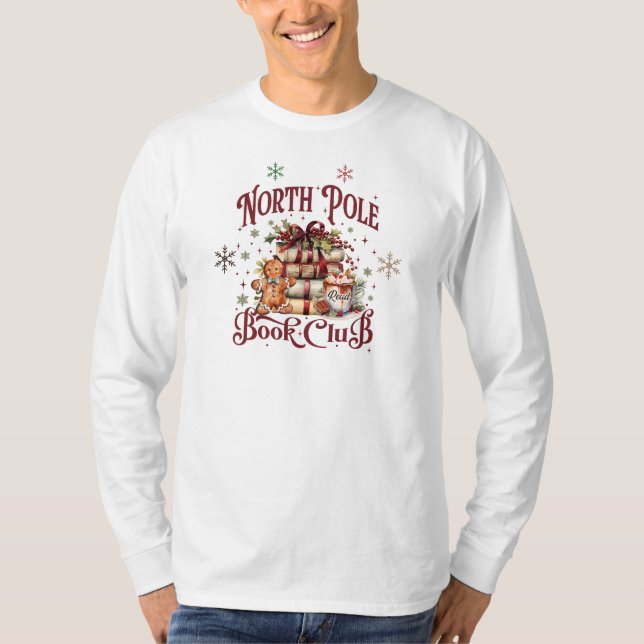 North Pole Book Club Long Sleeve T-Shirt (Front)