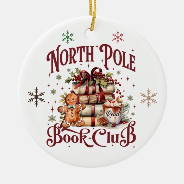 North Pole Book Club Ornament (Front)