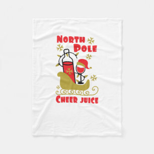 North Pole Cheer juice Fleece Blanket