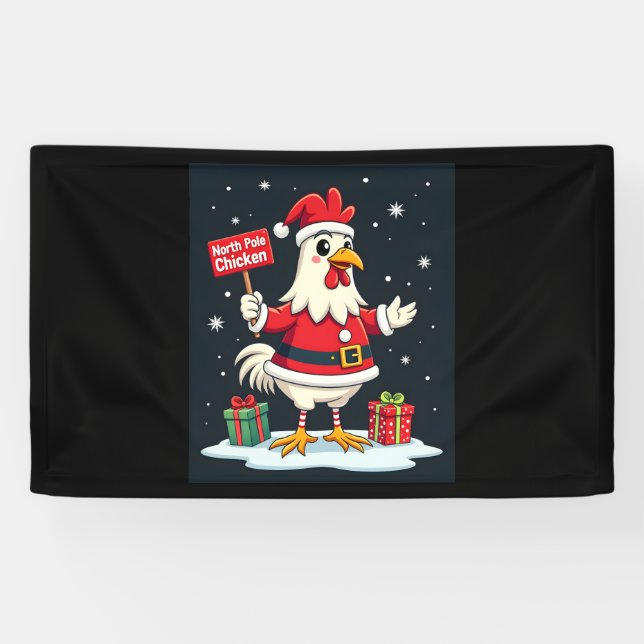 North Pole Chicken Banner (Horizontal)