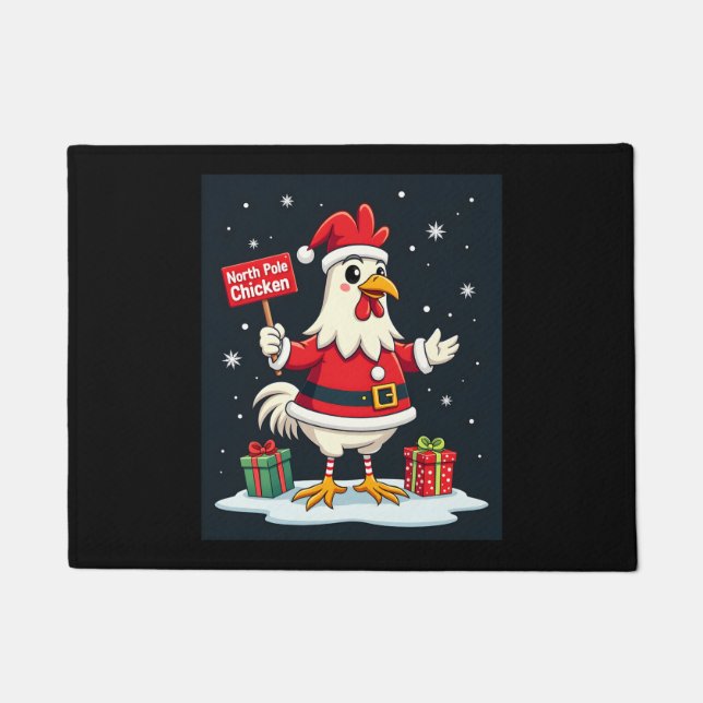 North Pole Chicken Doormat (Front)