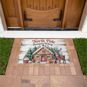 North Pole Christmas Bakery Doormat