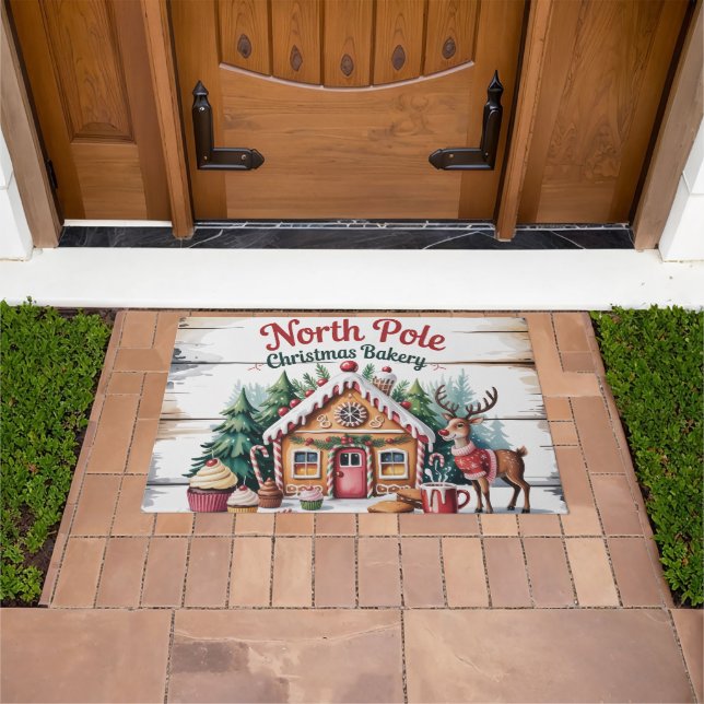 North Pole Christmas Bakery Doormat (Outdoor)