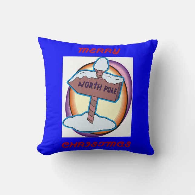 North Pole Christmas Cushion (Front)