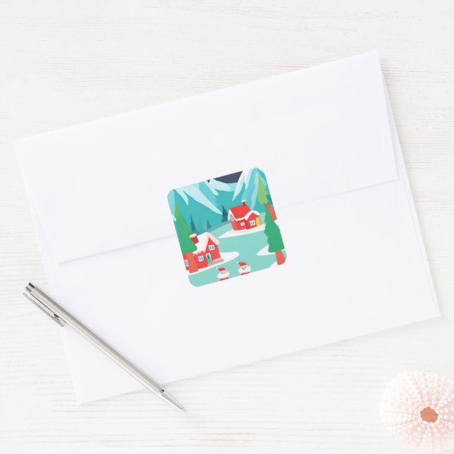 North Pole Christmas Holiday Party Sticker (Envelope)