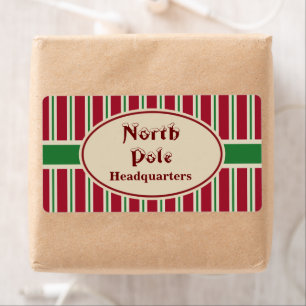 North Pole Christmas Labels