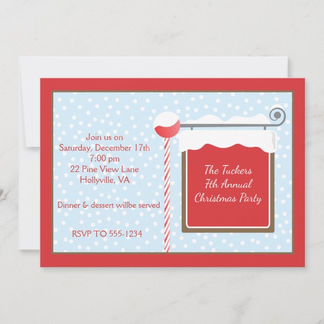 North Pole Christmas Party Invitation (Front)