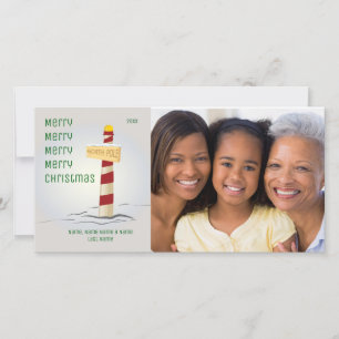 North Pole Christmas Photo Card