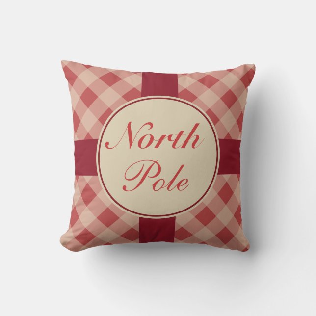 North Pole Christmas Pillow (Front)