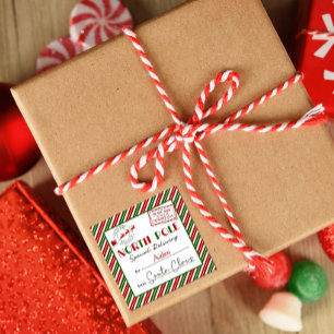 North Pole Christmas Santa Delivery Stickers