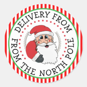 North Pole Christmas Santa Gift Tag