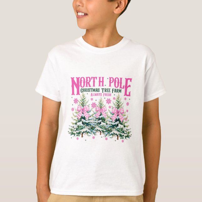 North-pole Christmas Tree Always Fresh Coquette Bo T-Shirt (Front)