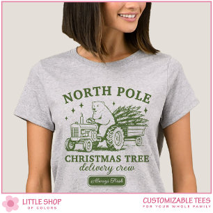 North Pole Christmas Tree Delivery Crew Group T-Shirt