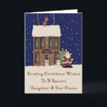 North Pole Christmas Wishes Daughter & Fiance Holiday Card<br><div class="desc">card</div>