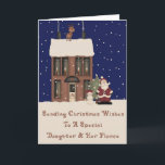 North Pole Christmas Wishes Daughter & Fiance Holiday Card<br><div class="desc">card</div>