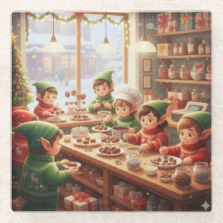 North Pole Confectionary Glass Coaster