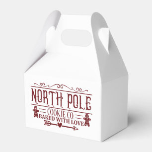 North Pole Cookie company Christmas Holiday Favour Box