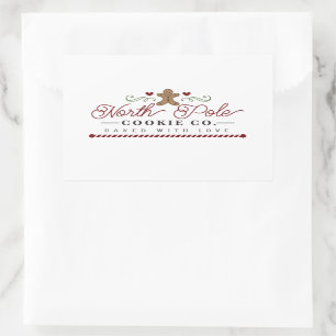 North Pole cookie company Christmas Rectangular Sticker