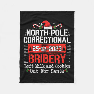 North Pole Correctional Bribery Matching Family Ch Fleece Blanket