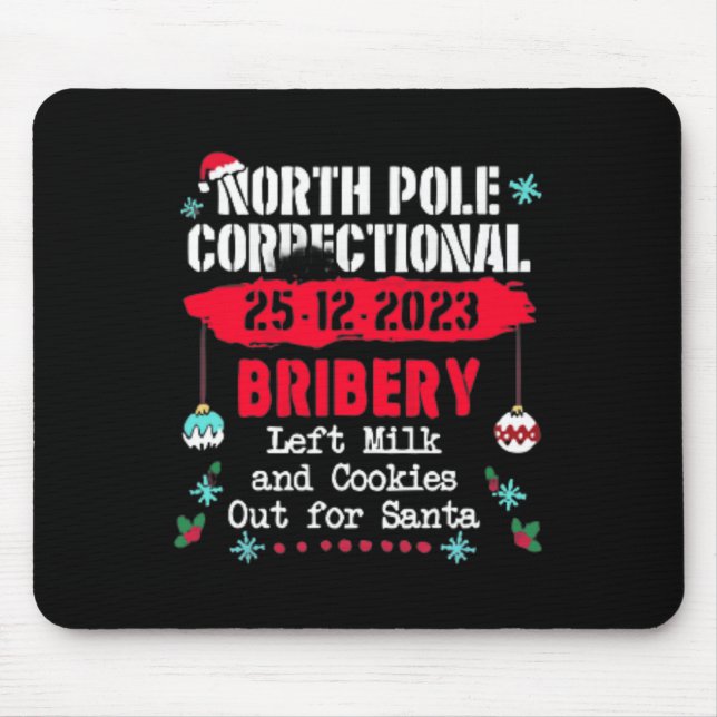 North pole correctional christmas pyjamas fun  mouse mat (Front)