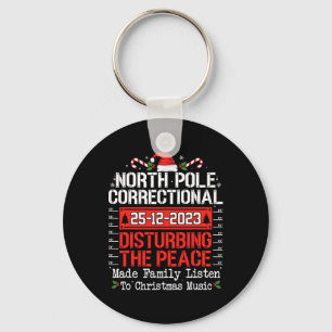 North Pole Correctional Disturbing Peace Family Ch Key Ring