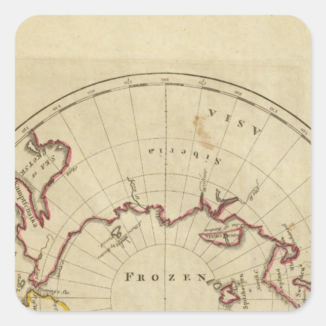 North Pole countries Square Sticker (Front)