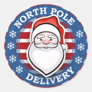 North Pole Delivery Classic Round Sticker