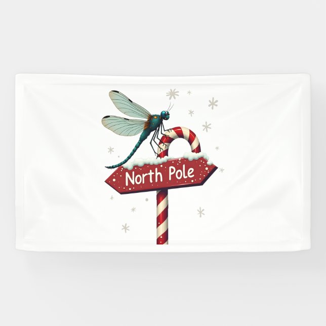 North Pole Dragonfly Banner (Horizontal)