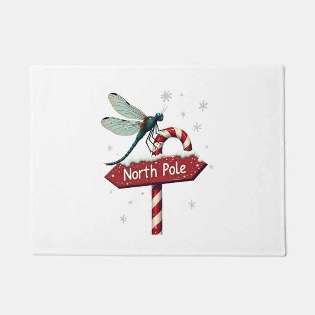 North Pole Dragonfly Doormat (Front)